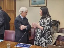 Enrique Marshall y Rosario Celedón en Comisión de Trabajo Senado